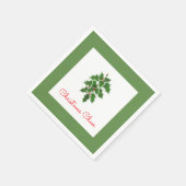 Serviette En Papier Serviettes Snowy Holly (Coin)