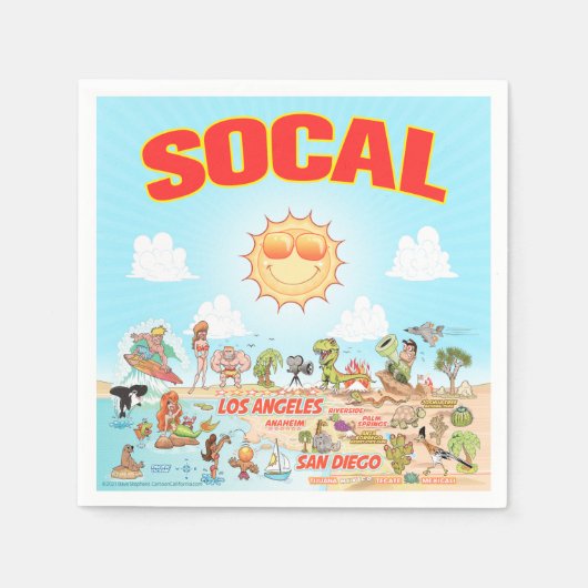 Serviette En Papier serviettes SoCal (Devant)