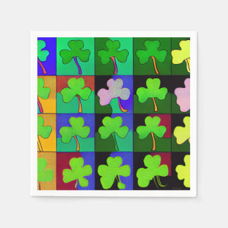 Serviette En Papier Serviettes St. Patrick avec trèfles 2