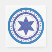 Serviette En Papier Serviettes standard Pâques "Design violet/bleu" (Devant)