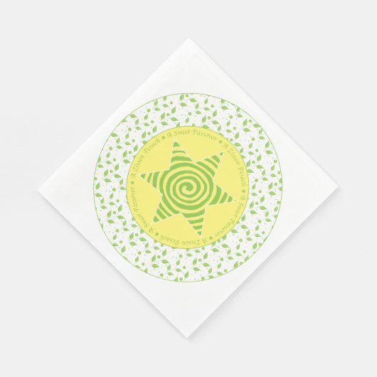 Serviette En Papier Serviettes standard Pâques ""Feuilles verts/jaunes (Coin)