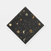 Serviette En Papier Serviettes Starry Night Gold Moon (Coin)