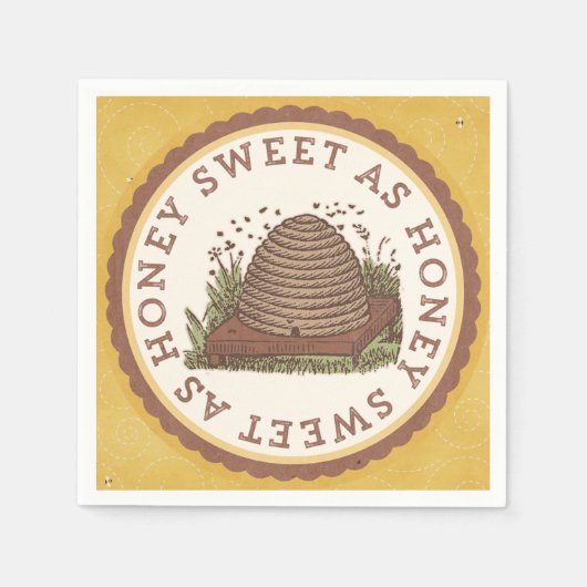 Serviette En Papier Serviettes sucrées en miel (Devant)
