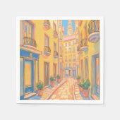 Serviette En Papier Serviettes Sunny European Street - Architecture co (Devant)