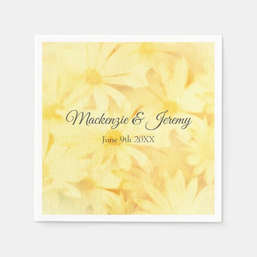 Serviette En Papier Serviettes Sunny Yellow Daisies (Devant)