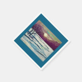 Serviette En Papier Serviettes Sunset d'hiver (Coin)