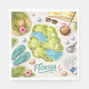 Serviette En Papier Serviettes sur le thème du golf en Floride