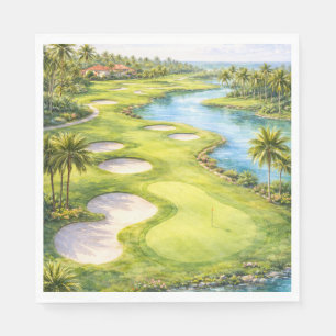 Serviette En Papier Serviettes sur le thème du golf en Floride