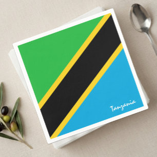 Serviette En Papier Serviettes Tanzanie, Drapeau tanzanien fête / spor