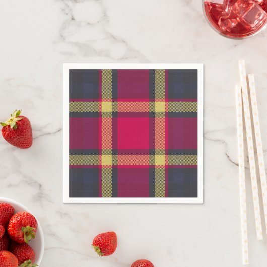 Serviette En Papier Serviettes - Tartan écossais (En situation)