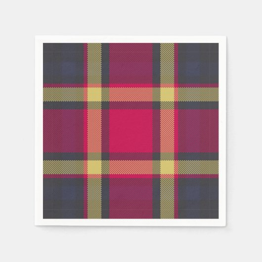Serviette En Papier Serviettes - Tartan écossais (Devant)