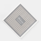 Serviette En Papier Serviettes Tartan personnalisées Cadeau esthétique (Coin)