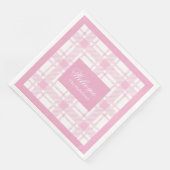Serviette En Papier Serviettes Tartan personnalisées Design élégant ro (Coin)