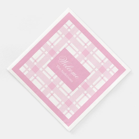 Serviette En Papier Serviettes Tartan personnalisées Design élégant ro (Coin)
