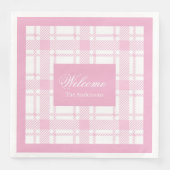 Serviette En Papier Serviettes Tartan personnalisées Design élégant ro (Devant)