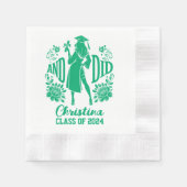 Serviette En Papier Serviettes tendance "AND DID" Blue Graduation Part (Devant)