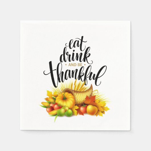 Serviette En Papier Serviettes Thanksgiving (Devant)