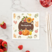 Serviette En Papier Serviettes Thanksgiving (En situation)