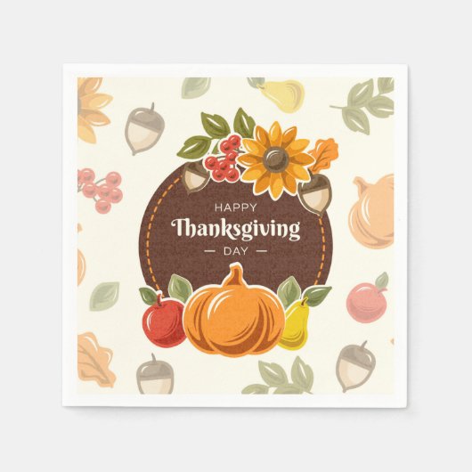 Serviette En Papier Serviettes Thanksgiving (Devant)