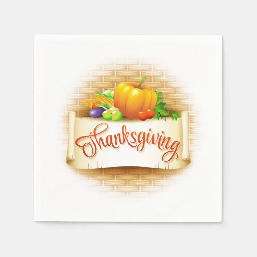 Serviette En Papier Serviettes Thanksgiving (Devant)