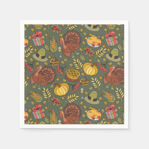 Serviette En Papier Serviettes Thanksgiving