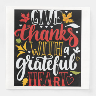 Serviette En Papier Serviettes Thanksgiving Gratuit Et Reconnaissante
