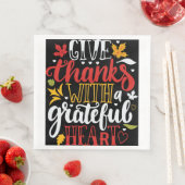 Serviette En Papier Serviettes Thanksgiving Gratuit Et Reconnaissante (En situation)