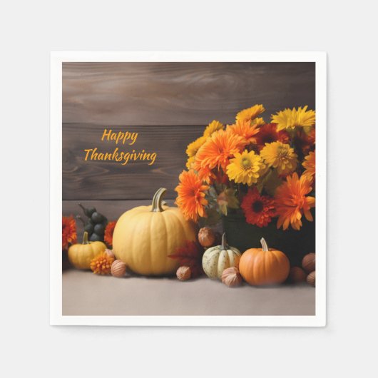 Serviette En Papier Serviettes Thanksgiving traditionnelles (Devant)