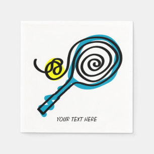 Serviette En Papier Serviettes thématiques de tennis pour la maison ou