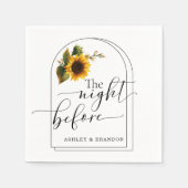 Serviette En Papier Serviettes Tournesol Minimal Script La Nuit Avant (Devant)