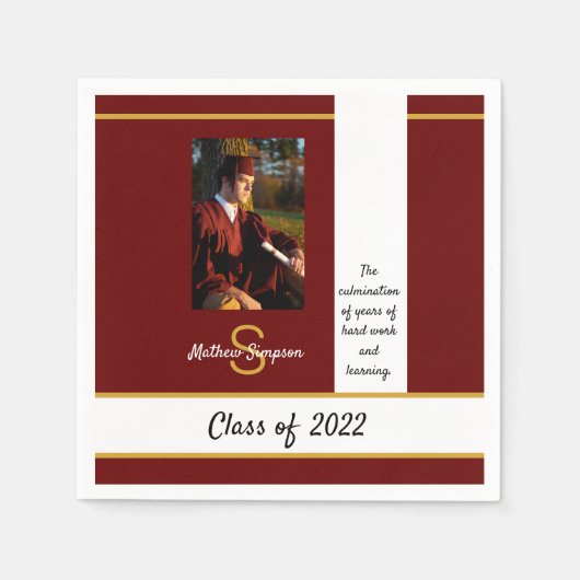 Serviette En Papier Serviettes traditionnelles de remise de diplômes r (Devant)