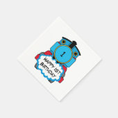Serviette En Papier Serviettes Train Joyeux Anniversaire (Coin)