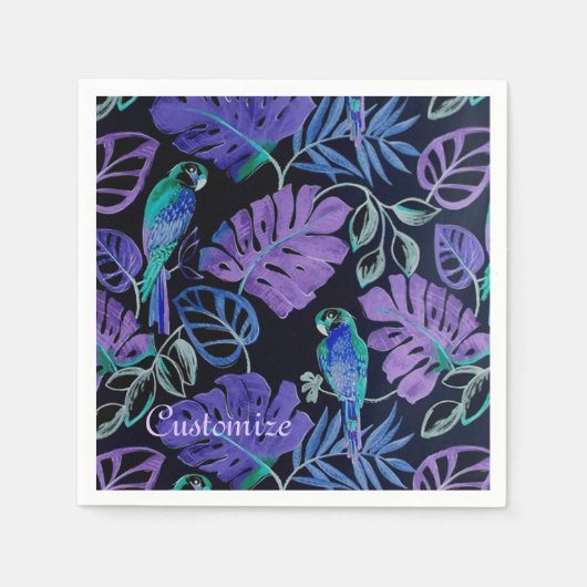 Serviette En Papier Serviettes Tropical Parrot Paradise (Devant)