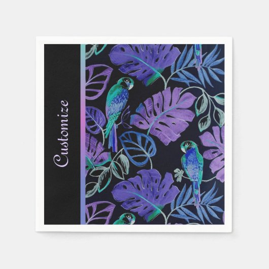 Serviette En Papier Serviettes Tropical Parrot Paradise 2 (Devant)