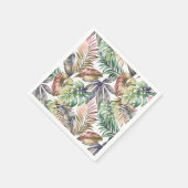 Serviette En Papier Serviettes Tropicales Feuilles de Palmier Vertes e (Coin)