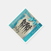 Serviette En Papier Serviettes Turquoise (Coin)