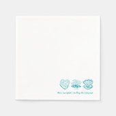 Serviette En Papier Serviettes Turquoise Dernier Splash personnalisées (Devant)