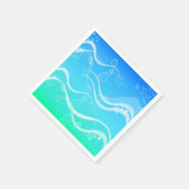 Serviette En Papier Serviettes Turquoise Sea White (Coin)