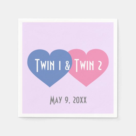 Serviette En Papier Serviettes Twin Hearts (Devant)