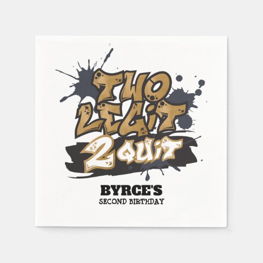 Serviette En Papier Serviettes Two Legit 2 Quit (Devant)