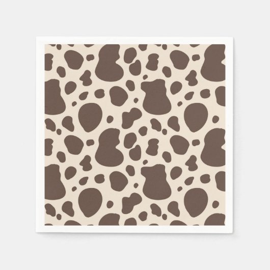Serviette En Papier Serviettes | Vache Imprimée (Devant)