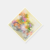 Serviette En Papier Serviettes vélo et fleurs (Coin)