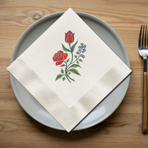 Serviette En Papier Serviettes Vinateg Floral -  art populaire
