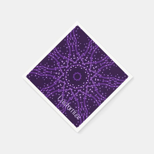 Serviette En Papier Serviettes violet Galaxy Stars (Coin)