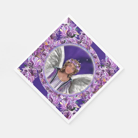 Serviette En Papier Serviettes violettes (Coin)