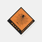 Serviette En Papier Serviettes Web Araignée Orange et Noir (Coin)