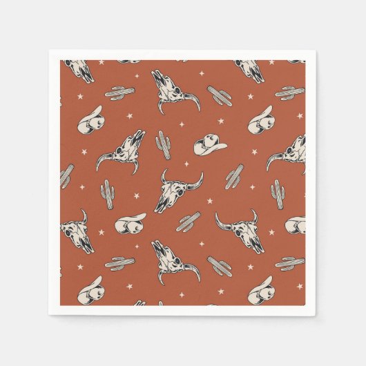 Serviette En Papier Serviettes | Western Party Napkins (Devant)