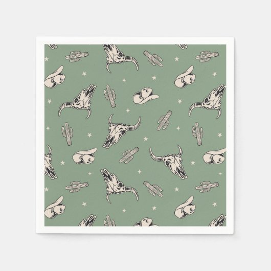 Serviette En Papier Serviettes | Western Party Napkins (Devant)