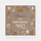 Serviette En Papier Serviettes | Western Party Napkins (Devant)