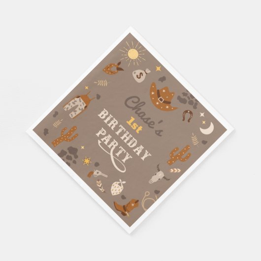 Serviette En Papier Serviettes | Western Party Napkins (Coin)
